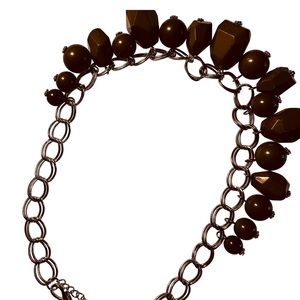 NECKLACE LARGE RUBY COLOR STONES MED